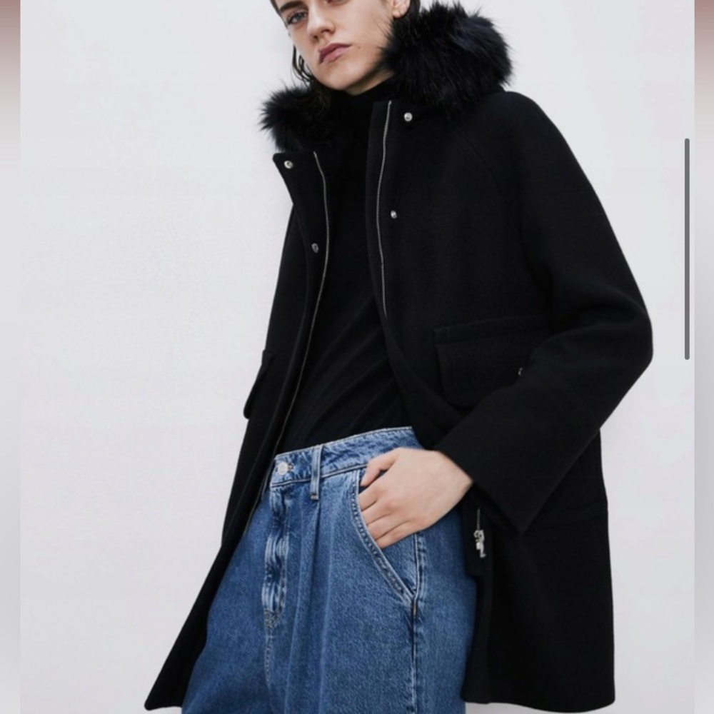 Zara hooded coat